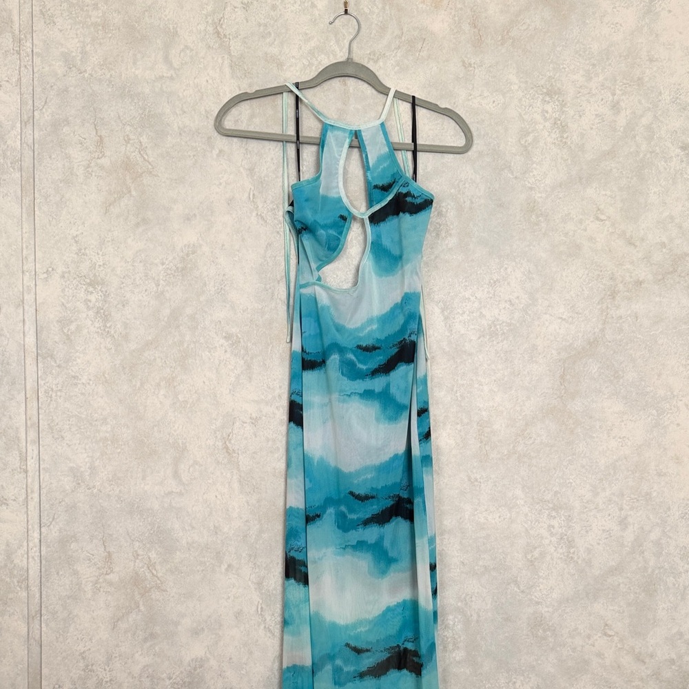 Forever 21 Blue and Teal High-Low Dress